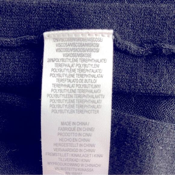 Milly black knit ribbed knit midi dress large - Picture 5 of 6